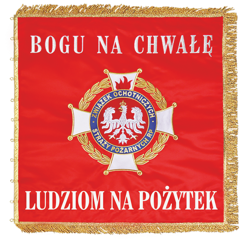 Sztandar OSP regulaminowy kompletny