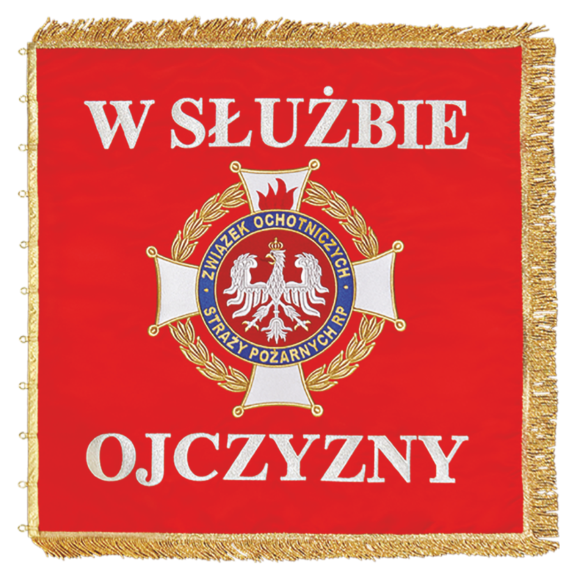 Sztandar OSP regulaminowy kompletny