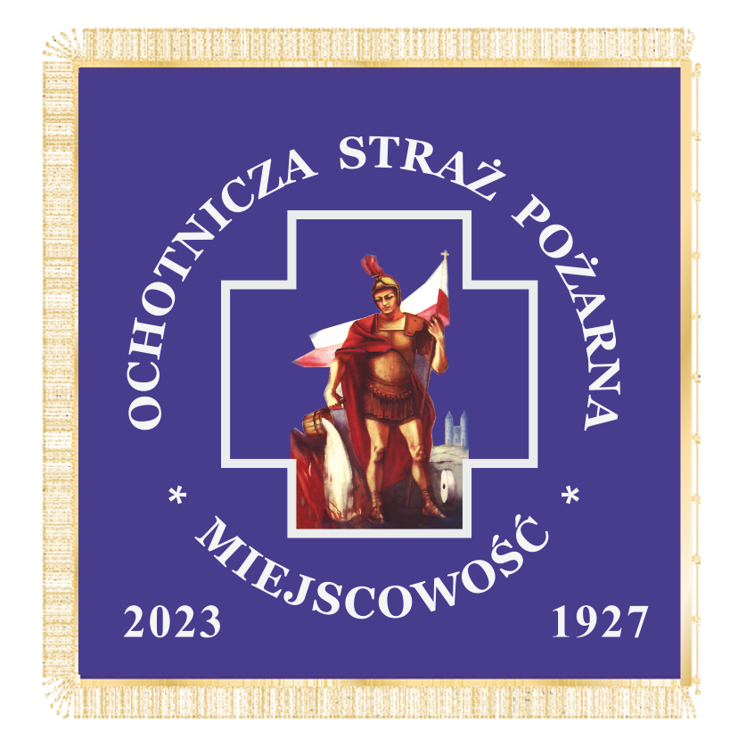 Sztandar OSP regulaminowy kompletny
