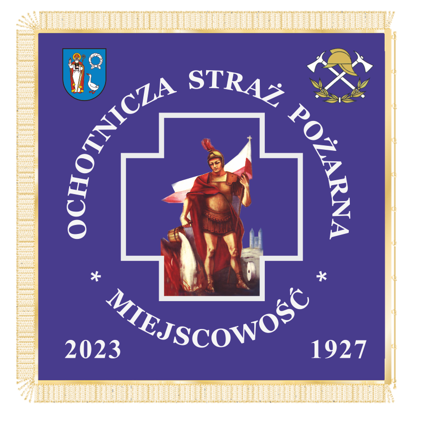 Sztandar OSP regulaminowy kompletny